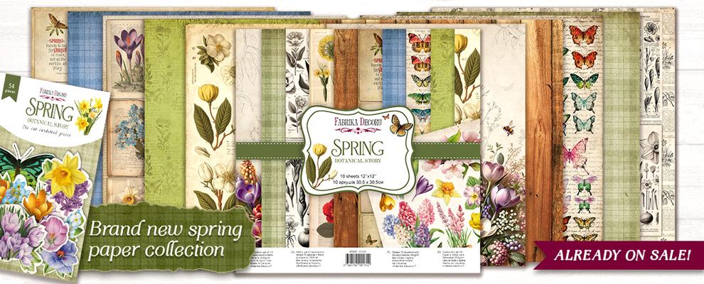 New paper set Spring Botanical Story En